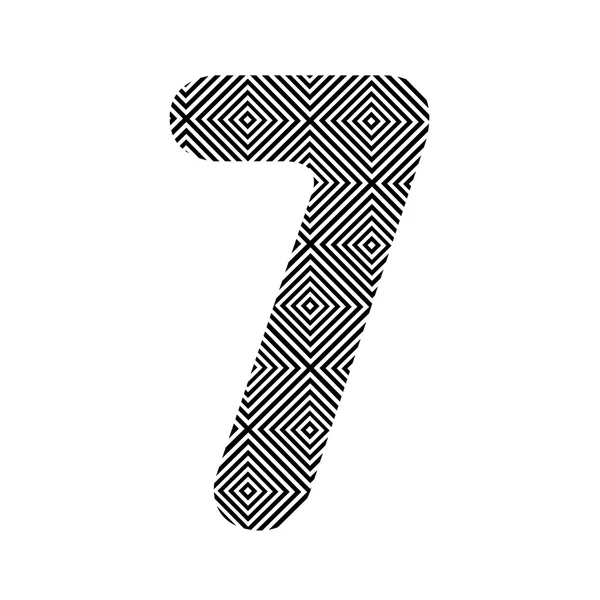 Vierkante patroon nummer zeven — Stockvector