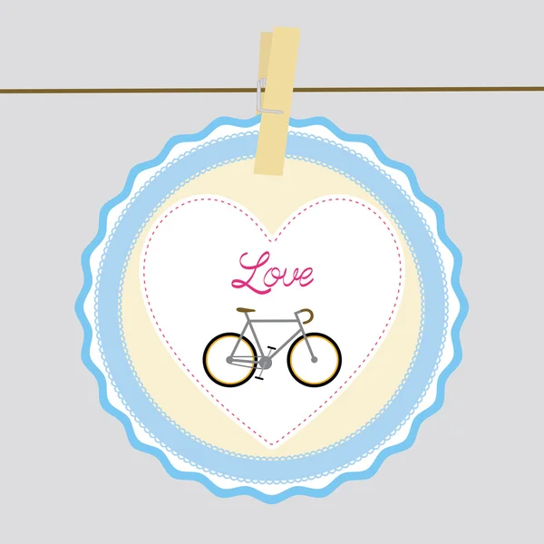 I love bicycle5 — Stock Vector