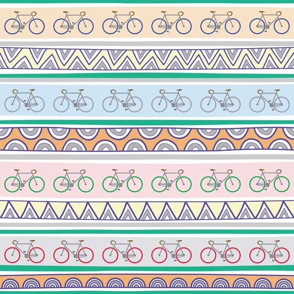 Naadloze fiets patroon background2 — Stockvector