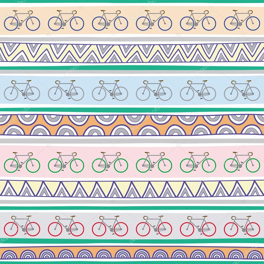 Seamless bicycle pattern background2