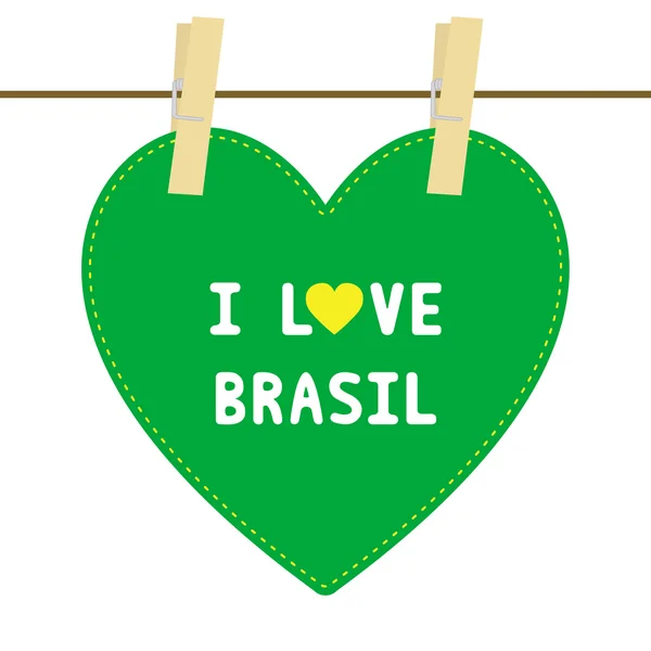 Brasil6 を愛してください。 — ストックベクタ