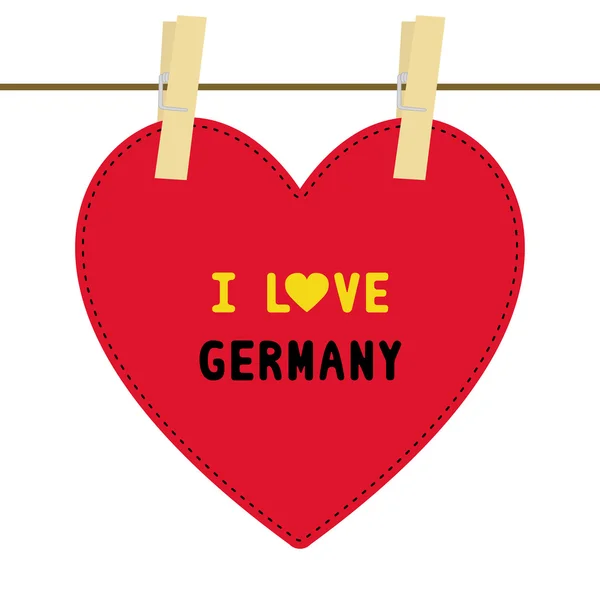Germany6 seviyorum — Stok Vektör
