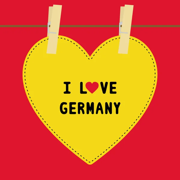 Germany5 seviyorum — Stok Vektör