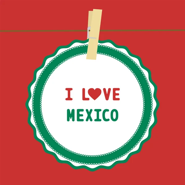 Mexico4 seviyorum — Stok Vektör