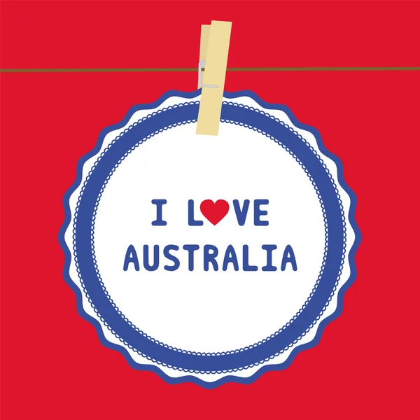 Me encanta australia4 — Archivo Imágenes Vectoriales