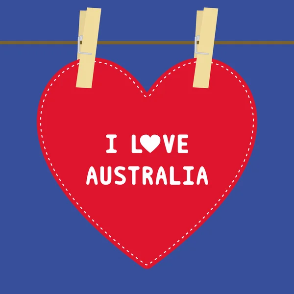 Ich liebe australia5 — Stockvektor
