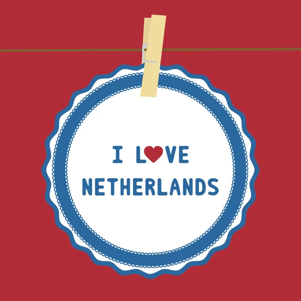 Netherlands4 seviyorum — Stok Vektör