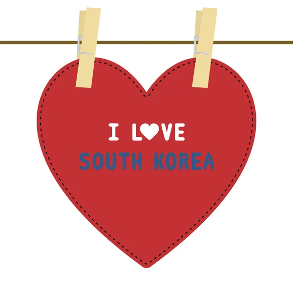 Miluji Jižní korea6 — Stockový vektor