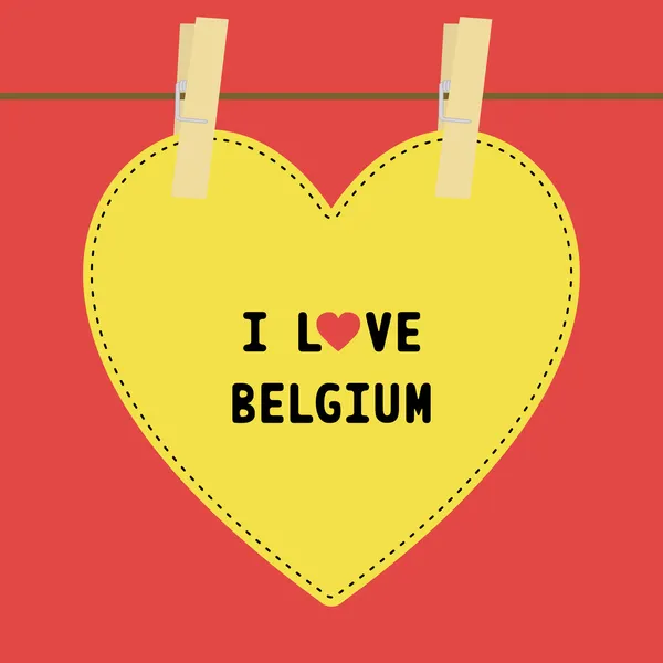 Belgium5 seviyorum — Stok Vektör