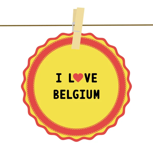 Belgium4 seviyorum — Stok Vektör