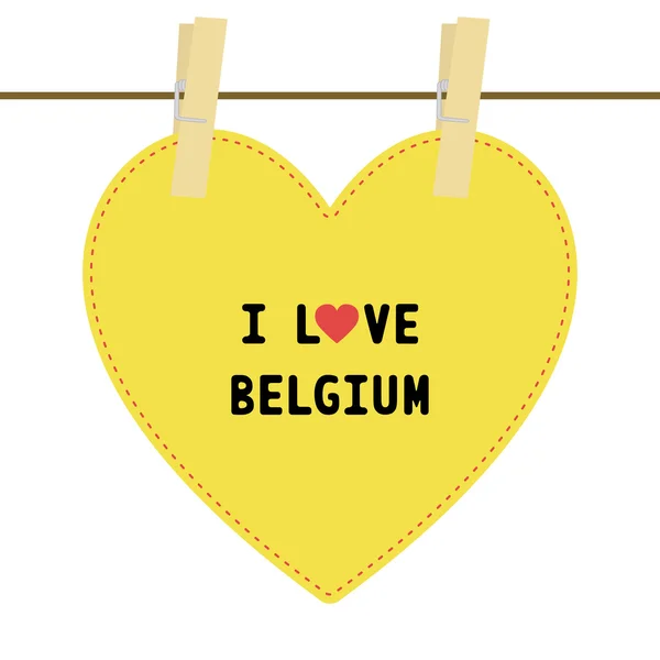 Belgium6 seviyorum — Stok Vektör
