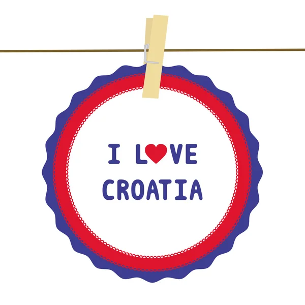 मी क्रोएशिया 4 प्रेम करतो — स्टॉक व्हेक्टर