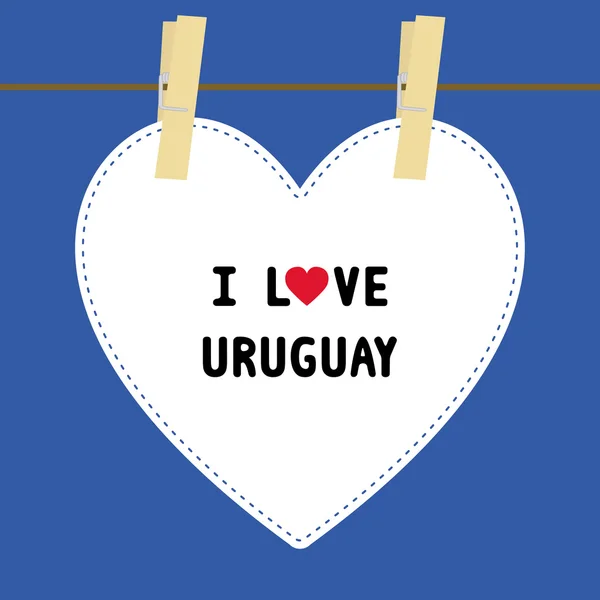 Ich liebe uruguay5 — Stockvektor