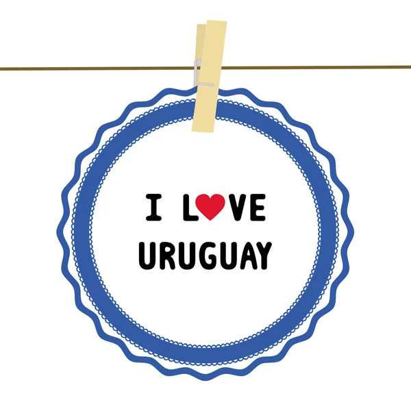 Ich liebe uruguay4 — Stockvektor