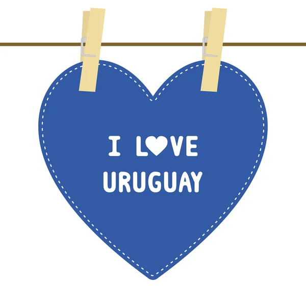 Ich liebe uruguay6 — Stockvektor
