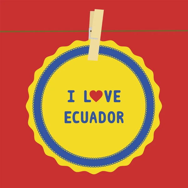 Ik hou van ecuador4 — Stockvector