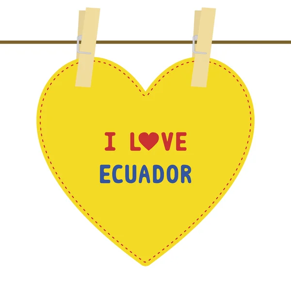 Ecuador6 seviyorum — Stok Vektör