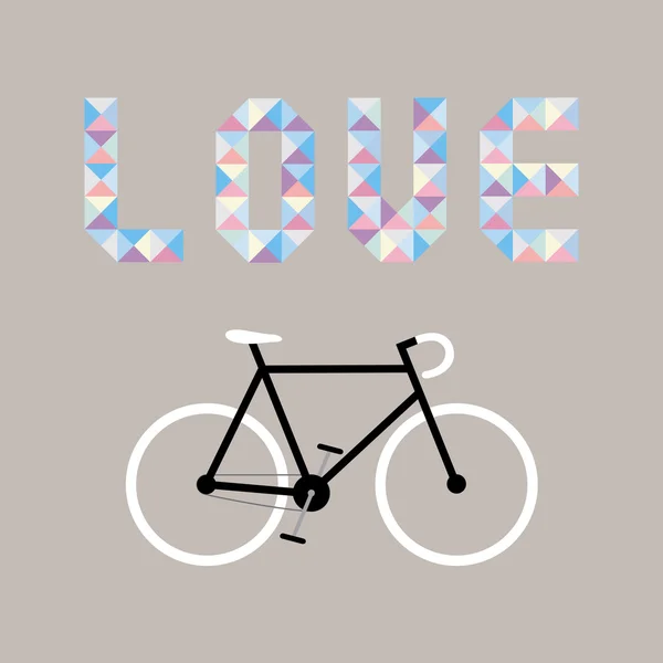 Bicycle7 seviyorum — Stok Vektör