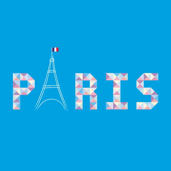 Paris letter card1 — Stock Vector