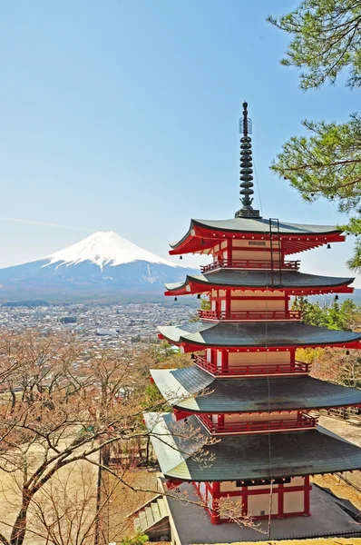 Mt. Fuji con Pagoda di Chureito — Foto Stock
