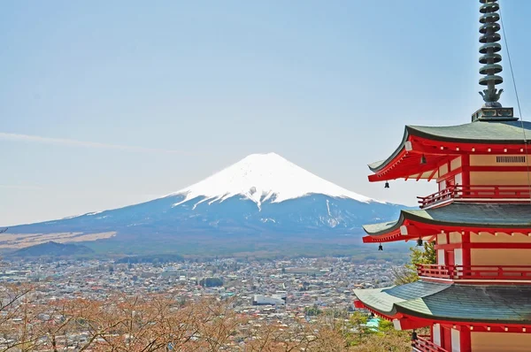 Mt. Fuji con Pagoda di Chureito — Foto Stock