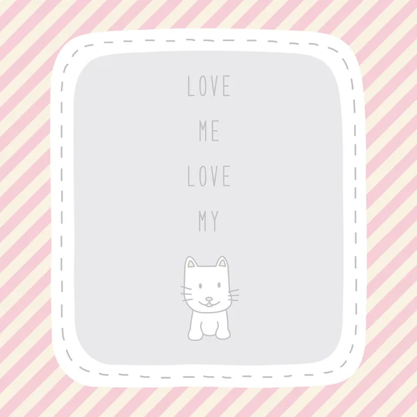 Love me love my cat1 — Stock Vector