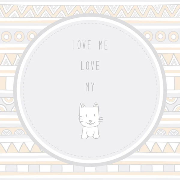 Love me love my cat2 — Stock Vector