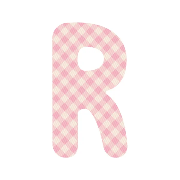 Padrão de quadrados rosa alfabeto R — Vetor de Stock