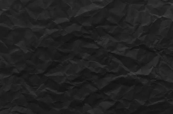 Texture Black Crumpled Paper Background — Stock Photo, Image