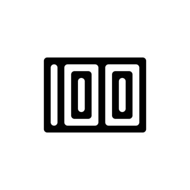 100 numaralı simge tasarımı. Vektör illüstrasyonu.