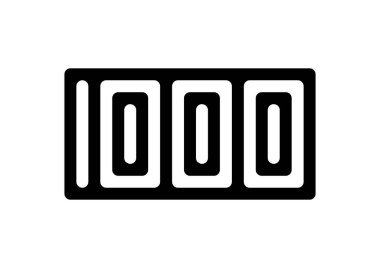 1000 numaralı simge tasarımı. Vektör illüstrasyonu.