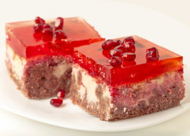 cheesecake nar taneleri ile iki adet