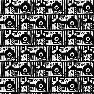 Kusursuz siyah örülmüş kumaş geometrik keten dokusu. İki ton monokrom desenli arka plan. Modern dokuma efekti. Erkeksi biçim motifi jpg yazısını tekrarla. 