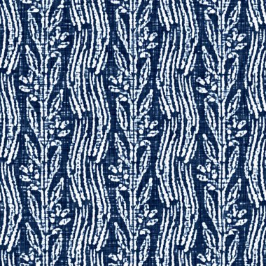 Asit, dekoratif keten çiçek motifli mavi kot etkisine sahiptir. Kusursuz kot tekstil kumaş kumaşı her yerde..