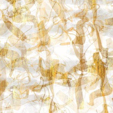 Altın metalik el yapımı pirinç kağıdı dokusu. Kusursuz washi tabakası ve altın metal pulları. Modern düğün dokusu, zarif kırtasiye ve asgari Japon tarzı tasarım unsurları için..