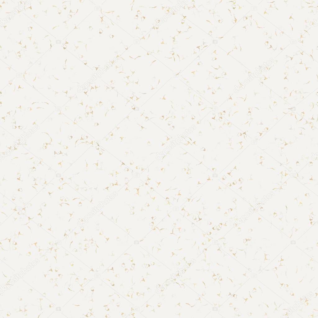 Handmade white gold metallic rice sprinkles paper texture. Seamless washi sheet background. Sparkle wedding texture, glitter stationery and pretty foil style digital luxe design element.