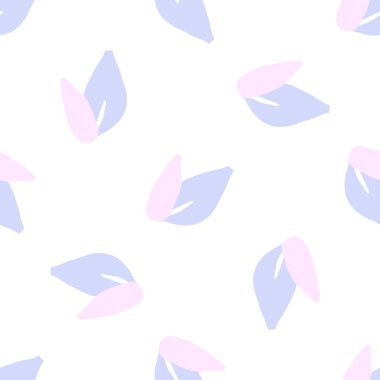 Neşeli neon çiçekli, kusursuz vektör arkaplanı. Retro siluet şeklinde renkli, kalın çiçekler. El çizimi tuhaf karalama arkaplanı. Doğal modern baskılar için.. 