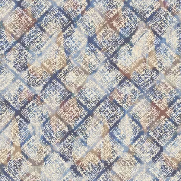 Rustic french grey geometric printed fabric. Seamless european style soft furnishing textile pattern. Batik all over digital geo print effect. Variegated blue decorative cloth. High quality raster jpg — Stock Photo, Image