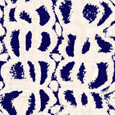 Kusursuz çivit mavisi deforme olmuş doku. Mavi örülmüş boro pamuk boyalı efekt arka planı. Japonya Batik direncini tekrarlıyor. Her yerde Asya yıldızları var.