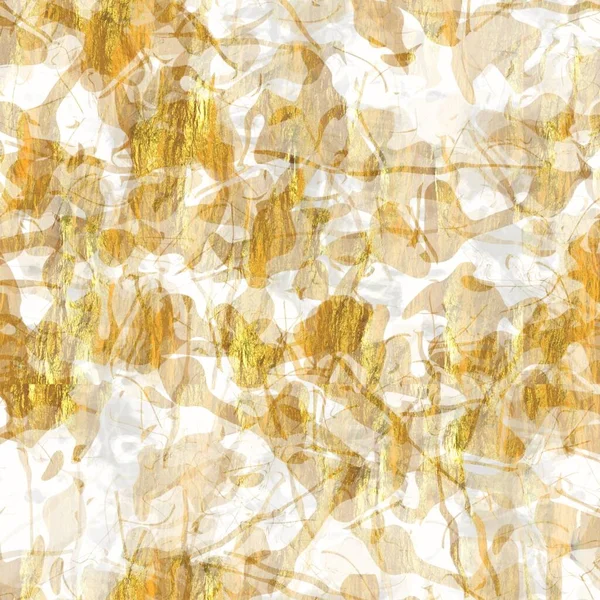 Zlatý kovový ručně vyrobený rýžový papír. Bezešvé washi list pozadí se zlatými kovovými vločkami. Pro moderní svatební texturu, elegantní celiny a minimální japonské designové prvky. — Stock fotografie