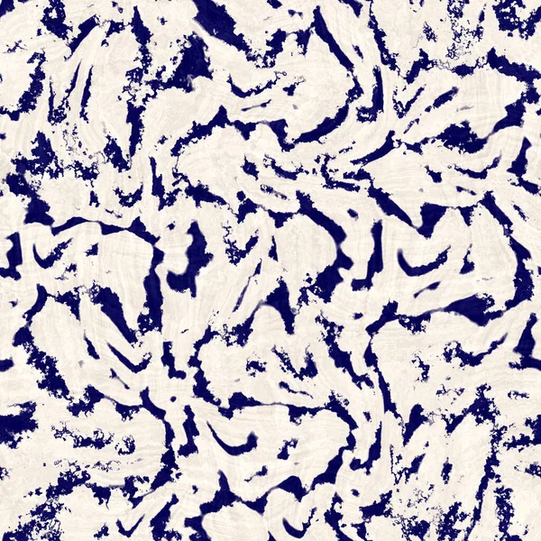 Tekstur acak indigo tanpa dasar. Biru tenun boro latar efek dicelup. Jepang mengulang batik terhadap pola. Bintang Asia di seluruh cetakan — Stok Foto