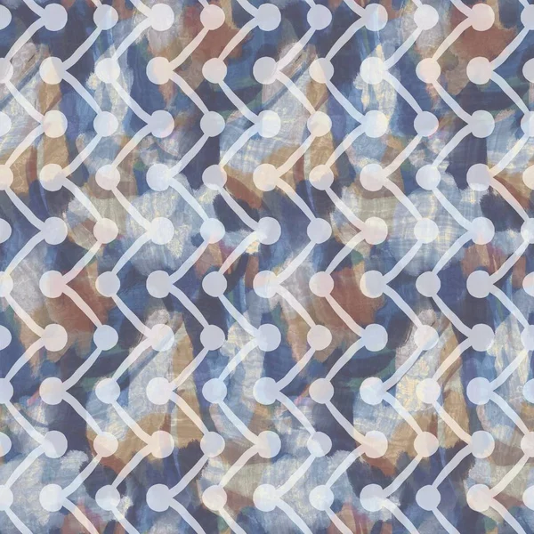 Tela estampada rústica franja gris francesa. Patrón textil de decoración suave estilo europeo sin costuras. Batik por toda la línea digital efecto de impresión. Paño decorativo azul abigarrado. De alta calidad raster jpg — Foto de Stock