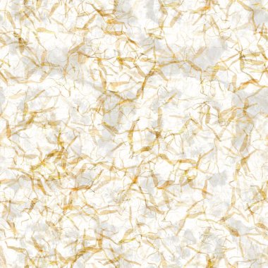 Metalik altın kıvrımlı el yapımı pirinç kağıdı dokusu. Kusursuz washi örtüsü. Lüks düğün dokusu, zarif kırtasiye ve en az Japon stili tasarım öğesi için..