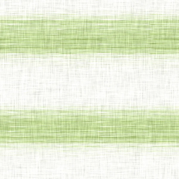 Linen texture background with broken stripe. Organic irregular striped seamless pattern. Modern plain 2 tone spring textile for home decor. Farmhouse scandi style rustic green all over print. — Stock Photo, Image