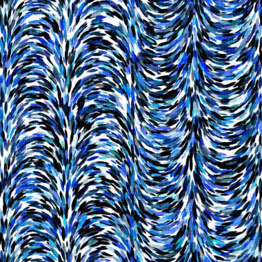 Suluboya fırçalanmış noktalı arkaplan. Elle boyanmış tuhaf empresyonist karnaval kusursuz desen. Dekoratif dalgalı yıkama boyası her yerde..