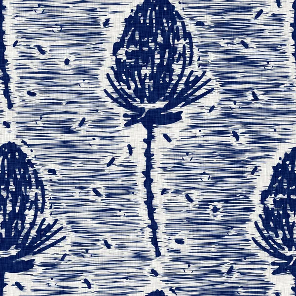 Indygo farbowane tkaniny kwiatowy wzór tekstury. Płynne tkaniny tekstylne barwnik oprzeć się na całym druku. Odcisk japońskiego kimona. Wysoka rozdzielczość batik efekt powtarzalny swatch. — Zdjęcie stockowe