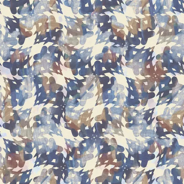 Rústico francés gris tela estampada moteada. Patrón textil de decoración suave estilo europeo sin costuras. Efecto de impresión irregular digital Batik allover. Paño de decoración azul abigarrado. De alta calidad raster jpg — Foto de Stock