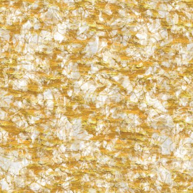Altın metalik el yapımı pirinç kağıdı dokusu. Kusursuz washi tabakası ve altın metal pulları. Modern düğün dokusu, zarif kırtasiye ve en az Japon stili bulanık tasarım öğeleri için