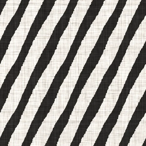 Textura de linho de listra de pano branco preto sem costura. Dois tons de fundo padrão monocromático. Efeito de tecelagem têxtil moderno. Linha quebrada masculina repetir impressão jpg. — Fotografia de Stock