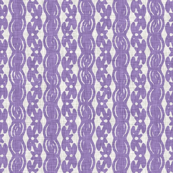 Lavender farm house broken stripe pattern. Line striped country woven all over prints. Purple rustic printed texture fabric effect. Provence style shabby chic home decor swatch. — Stock Photo, Image